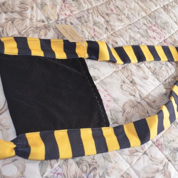 Handmade Cross-body Tote Yellow-Black Bee Pattern 13.5 x 8' - Picture 7 of 8